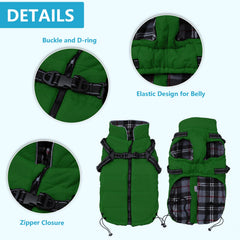 Geyecete chaqueta impermeable para perro con reflectante nocturno, mejor visibilidad en la oscuridad.
