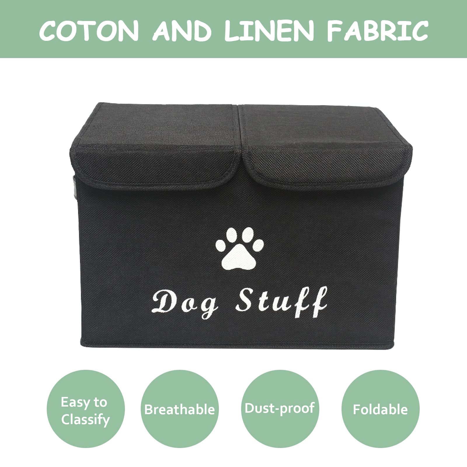 Geyecete cubo organizador con tapa para accesorios y juguetes de perros.