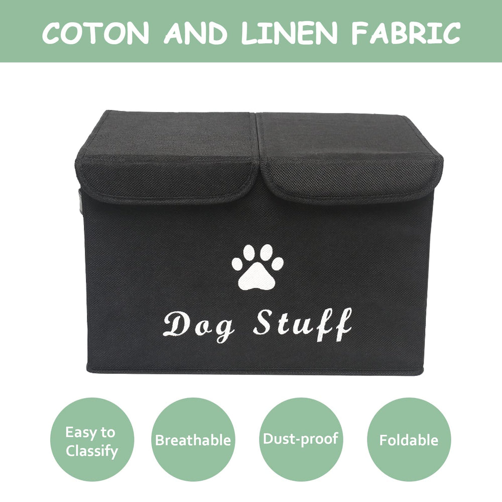 Geyecete cubo organizador con tapa para accesorios y juguetes de perros.