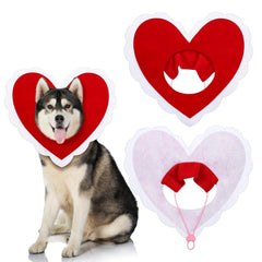 Geyoga disfraz perro San Valentín con corazón rojo, ideal para fotos festivas.