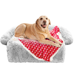GGIB cama calmante para perros con bordes elevados ofrece soporte para cabeza y cuello.