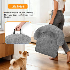 GGIB borde alzado de la cama para perro con soporte de cabeza y cuello