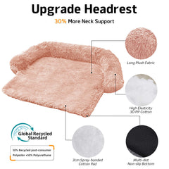 GGIB cama con bordes ergonómicos en rosa para apoyo de cabeza