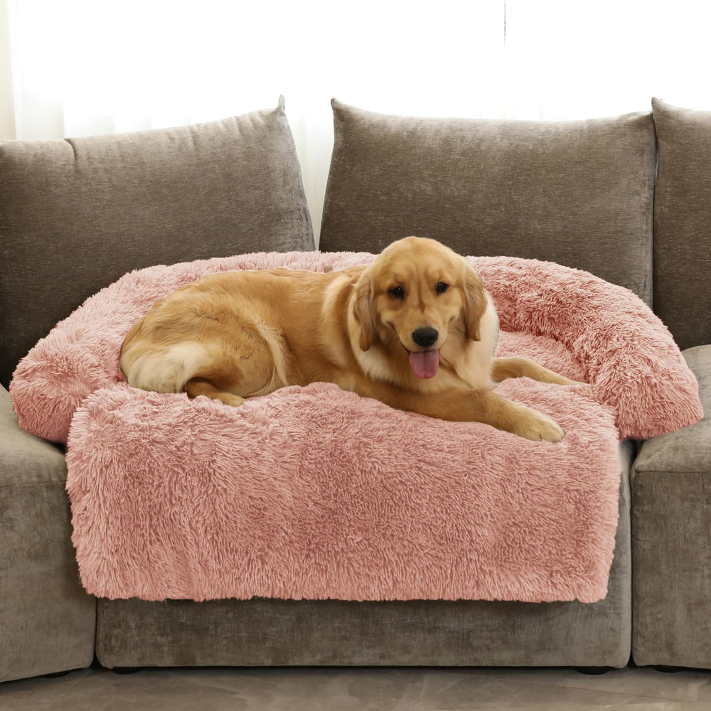 Cama GGIB para perros, rosa, acolchado cómodo y 53x39x6