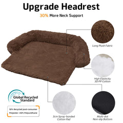 GGIB cama para perros, diseño curvo que apoya cabeza y cuello.