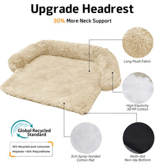 GGIB cama para perros con soporte para cabeza y cuello, favorece descanso relajante.