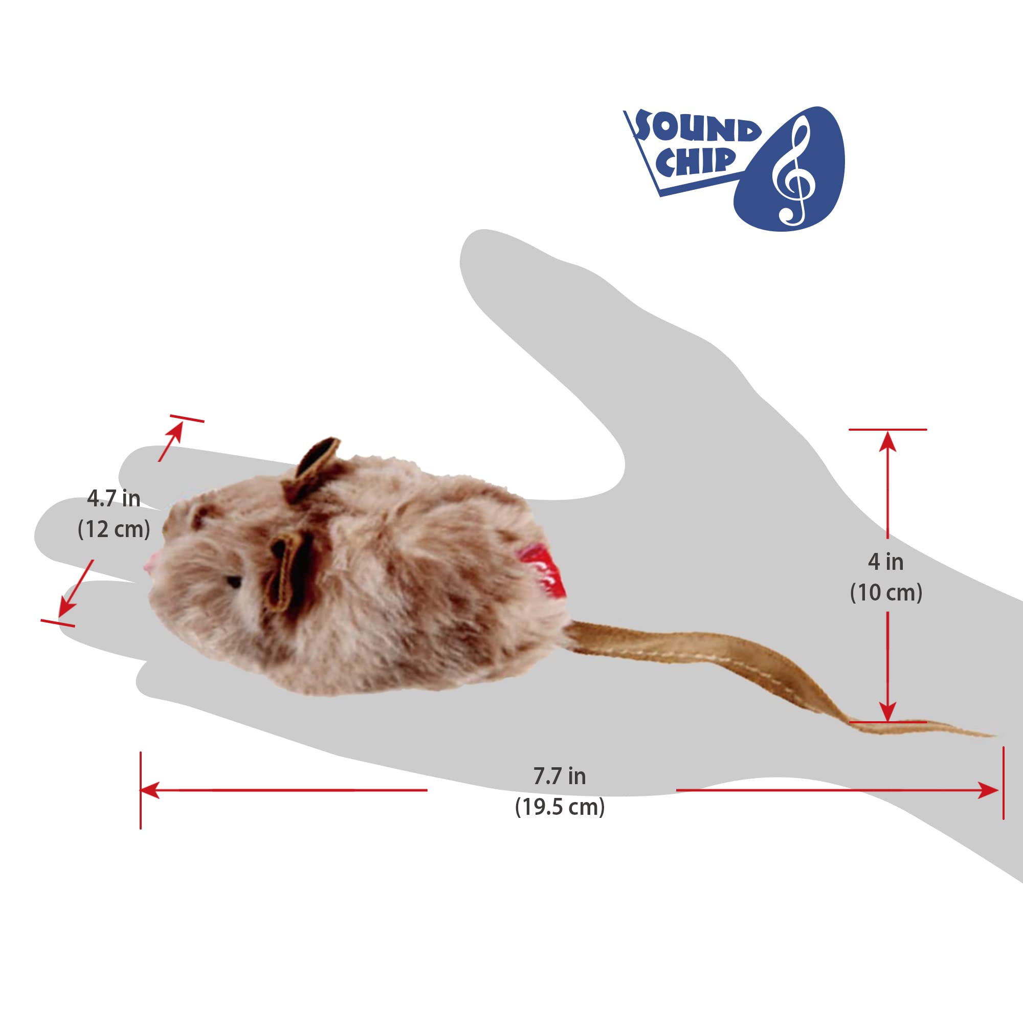 Gigwi Chirpy ratón con melodías, ideal para ratos de caza en interiores.