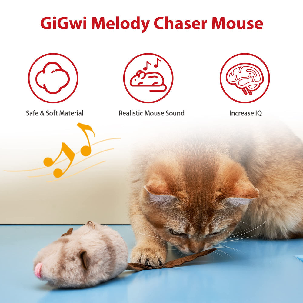 Gigwi Chirpy ratón con sonido real, añade sorpresa al juego.