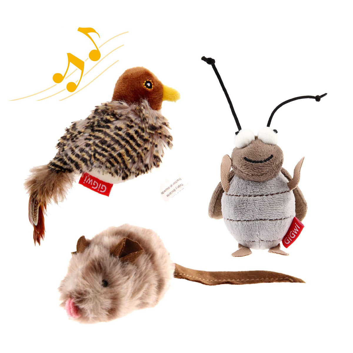 Gigwi Juguete Gato Pajaro: estimulación mental con sonido realista para juego interactivo.