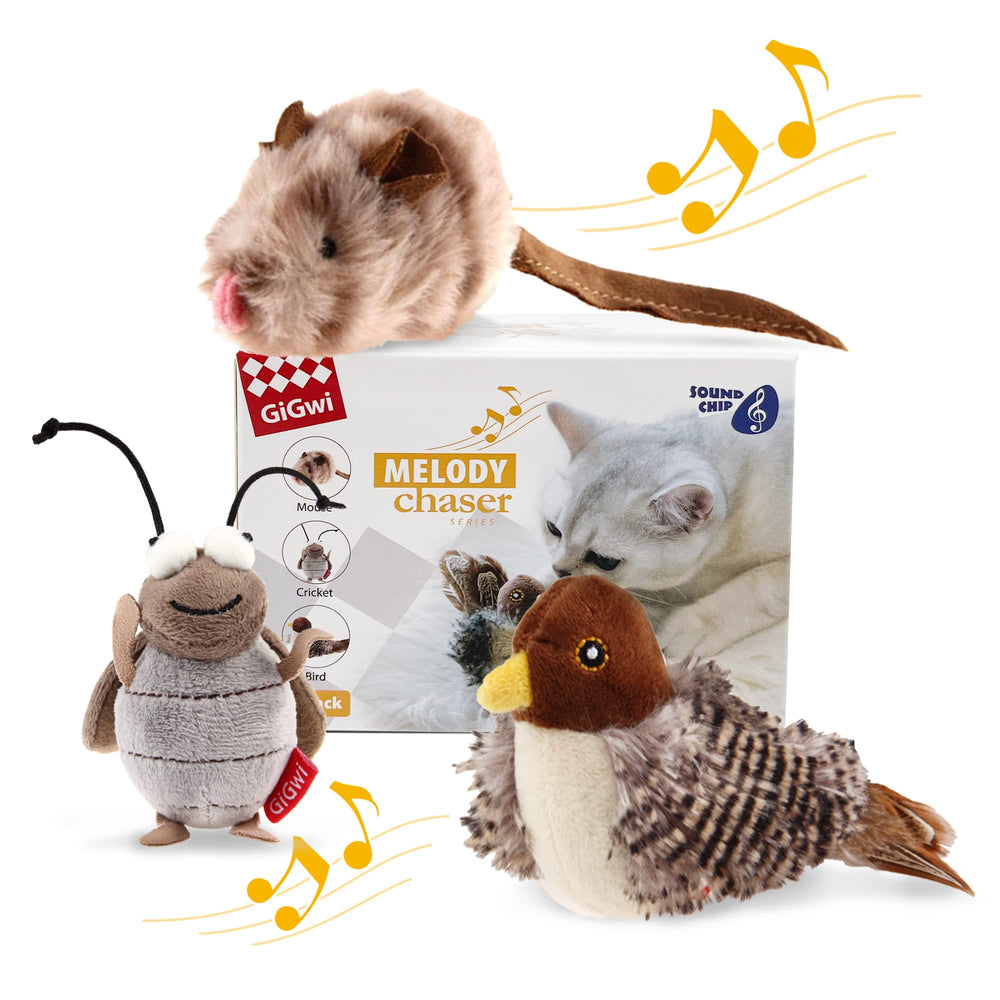 Gigwi Juguete Gato Set Completo: tres figuras para variedad y exploración.