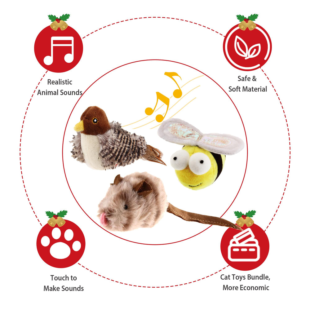 Gigwi juguete gato abeja sonido, ideal para el acecho.