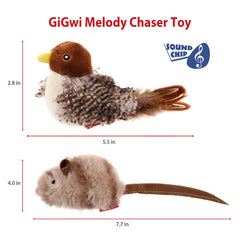 Gigwi pluma real: tacto suave que estimula juego y exploración