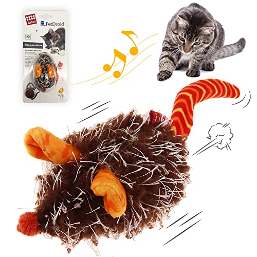 Gigwi ratón móvil con sonido realista para juego diario de gatos.