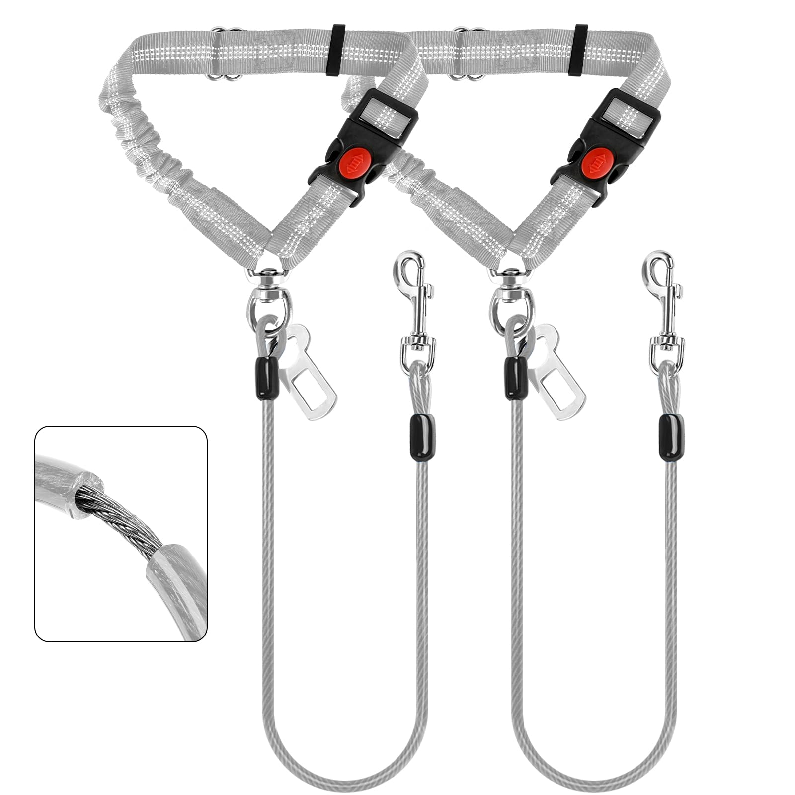 Giiyoe cinturon asiento perro para coche, duradero y seguro