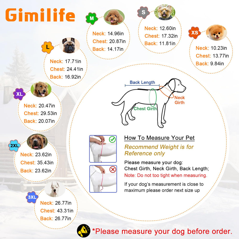 Gimilife disponible en múltiples tallas para perros pequeños y grandes.