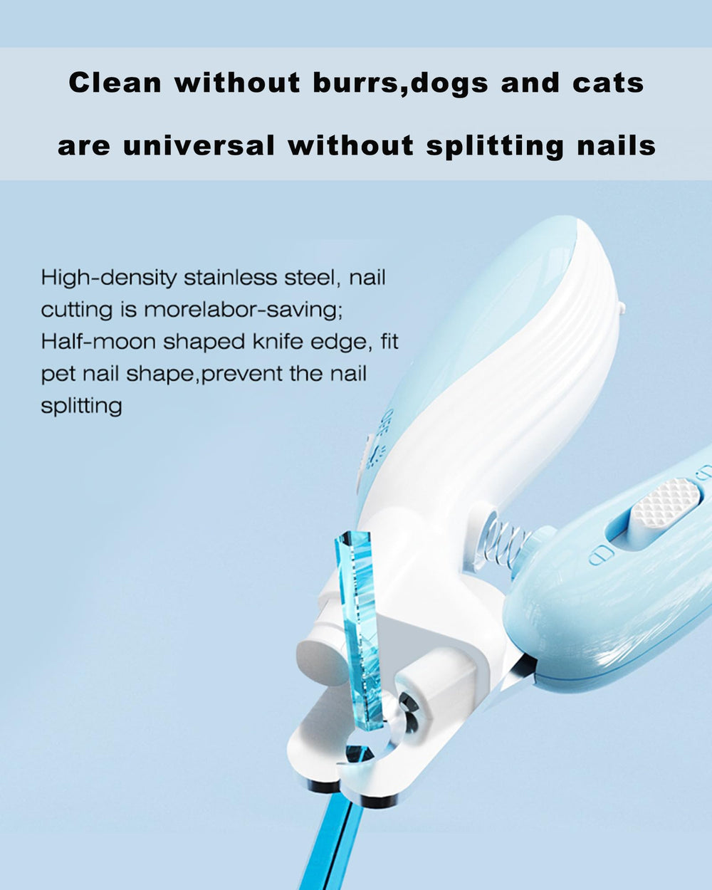 Ginalaia corta uñas presenta acero inoxidable para uso duradero.