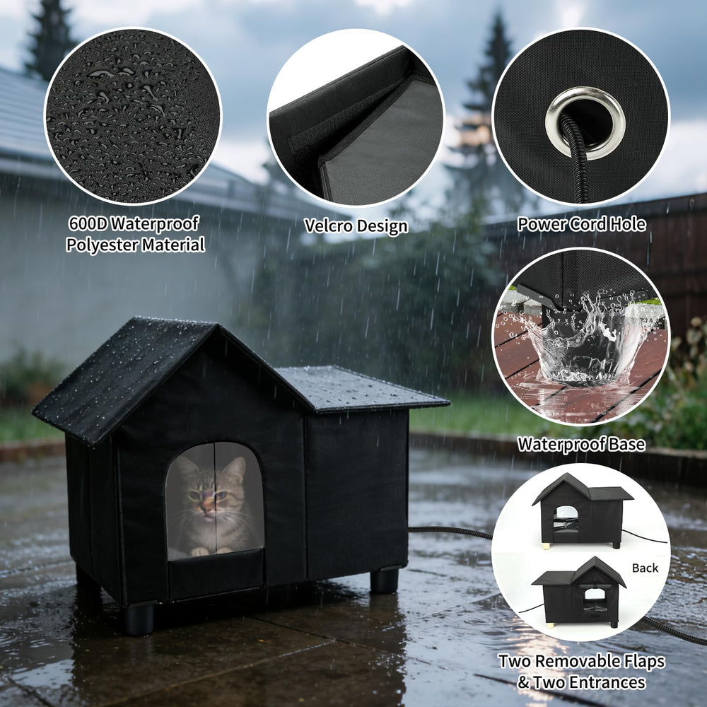 GINDOOR cama calefactable para gatos con temperatura estable.