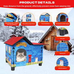 GINDOOR casa para gatos con entrada doble y seguridad mejorada.