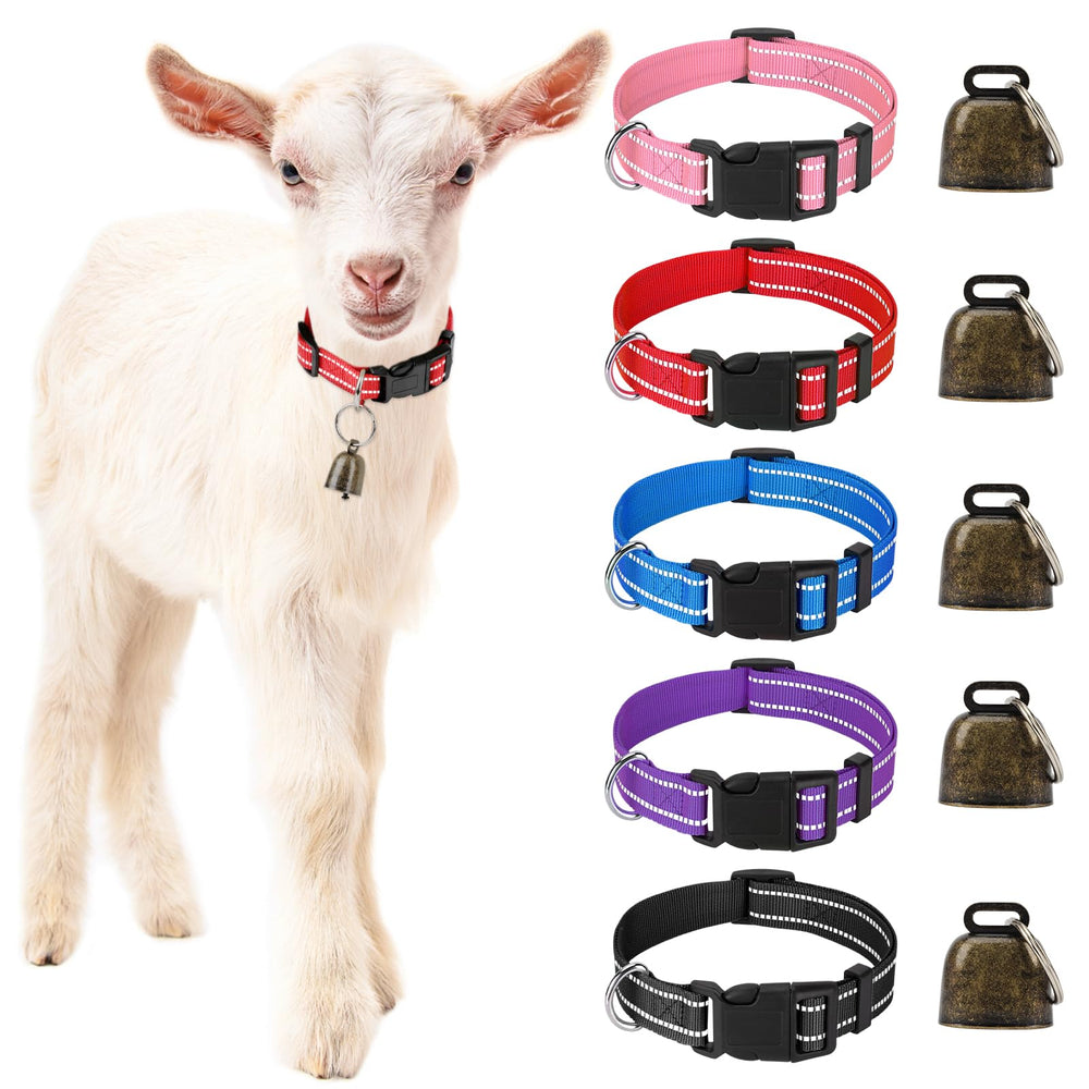 GINDOOR collar reflectante para cabra con campana para localización nocturna