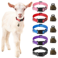 GINDOOR collar reflectante para cabra con campana para localización nocturna