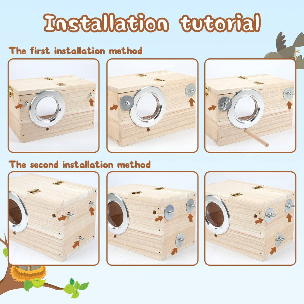 GINDOOR nido medidas 11-4x5-8x5-8 pulgadas para jaula