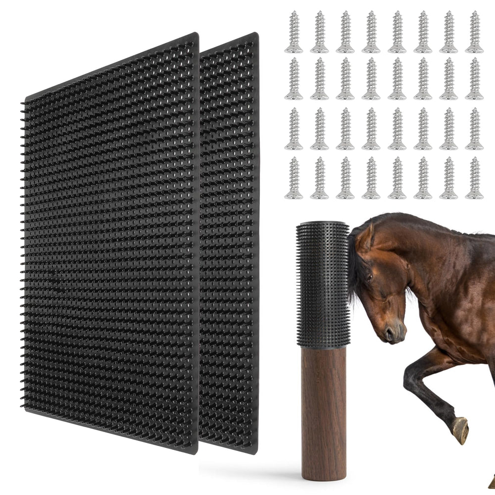 Rascador GINDOOR para caballos con superficie texturizada suave para rascarse.