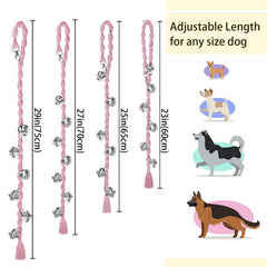 Campanilla de puerta para perros Ginidear, entrenamiento de tres pasos fácil de seguir.