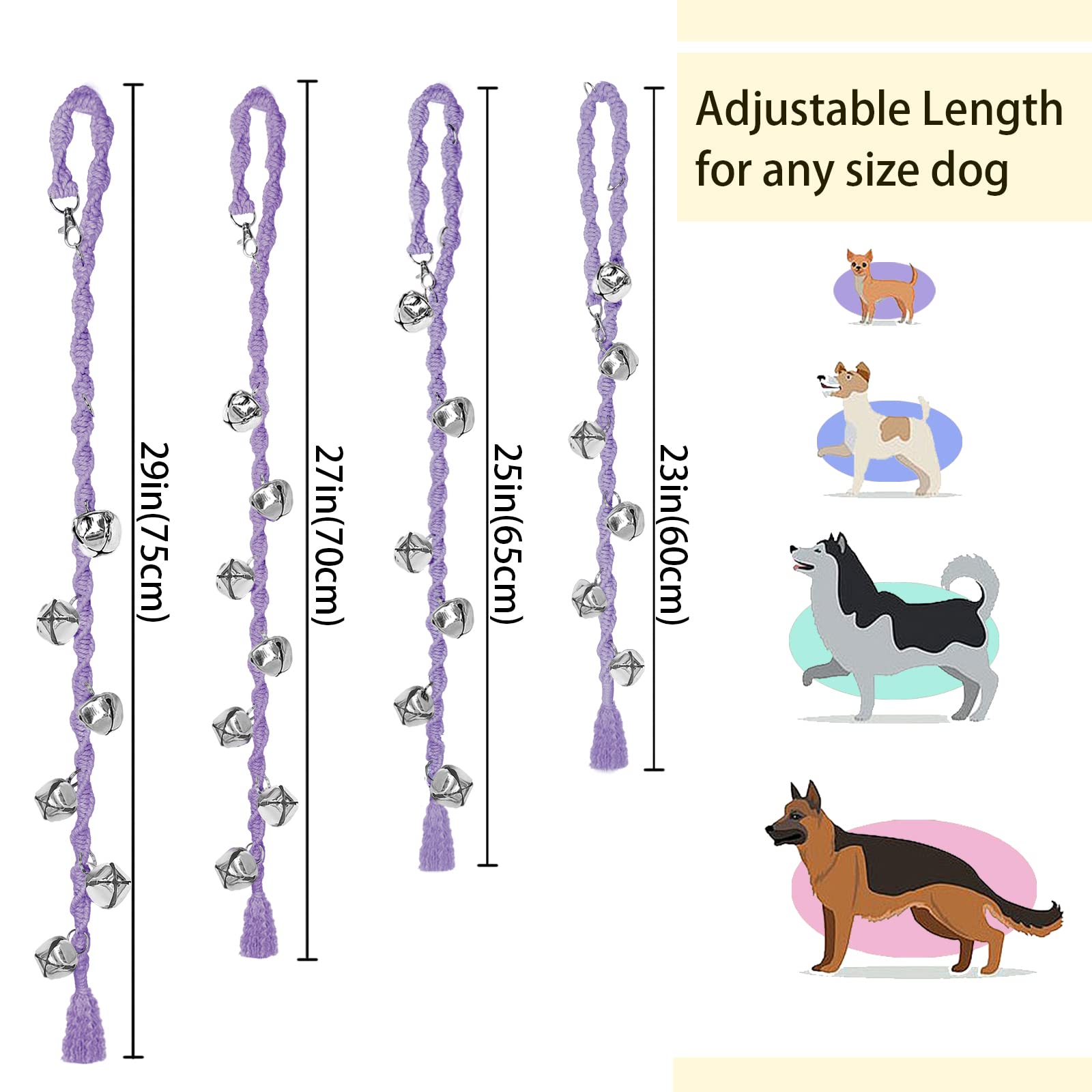 Cascabeles con sonido claro para puertas de perros GINIDEAR, ideal para escuchar cerca de la puerta.