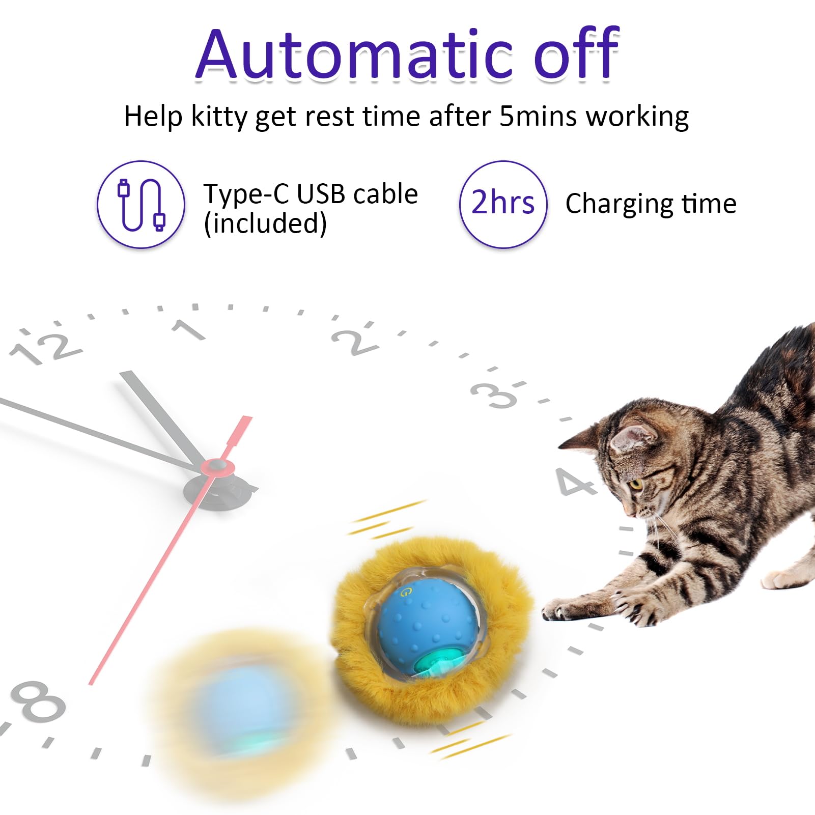 Giociv bola se recarga por USB-C en 2–3 horas con adaptador recomendado.