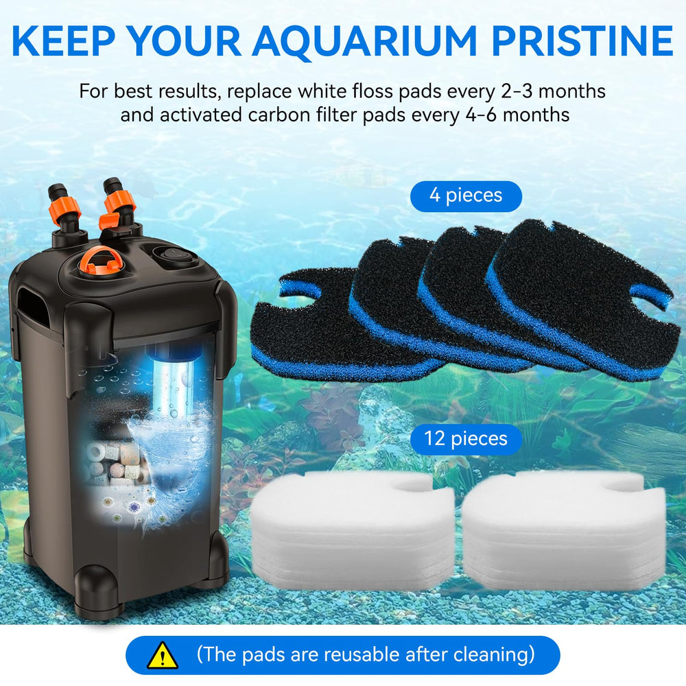 Giokyi pad fieltro blanco clarifica el agua capturando impurezas visibles