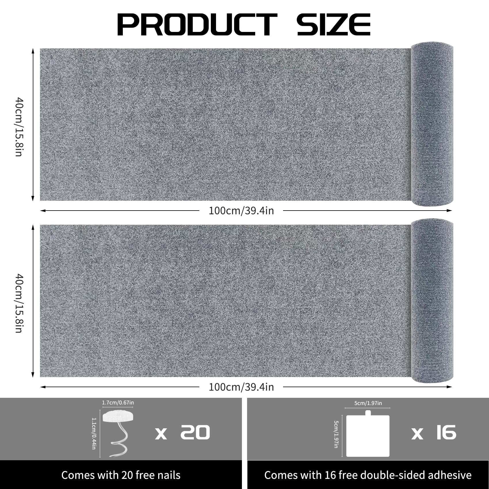 Giomre protector sofa rascado para gatos, fieltro gris, protege el sillón