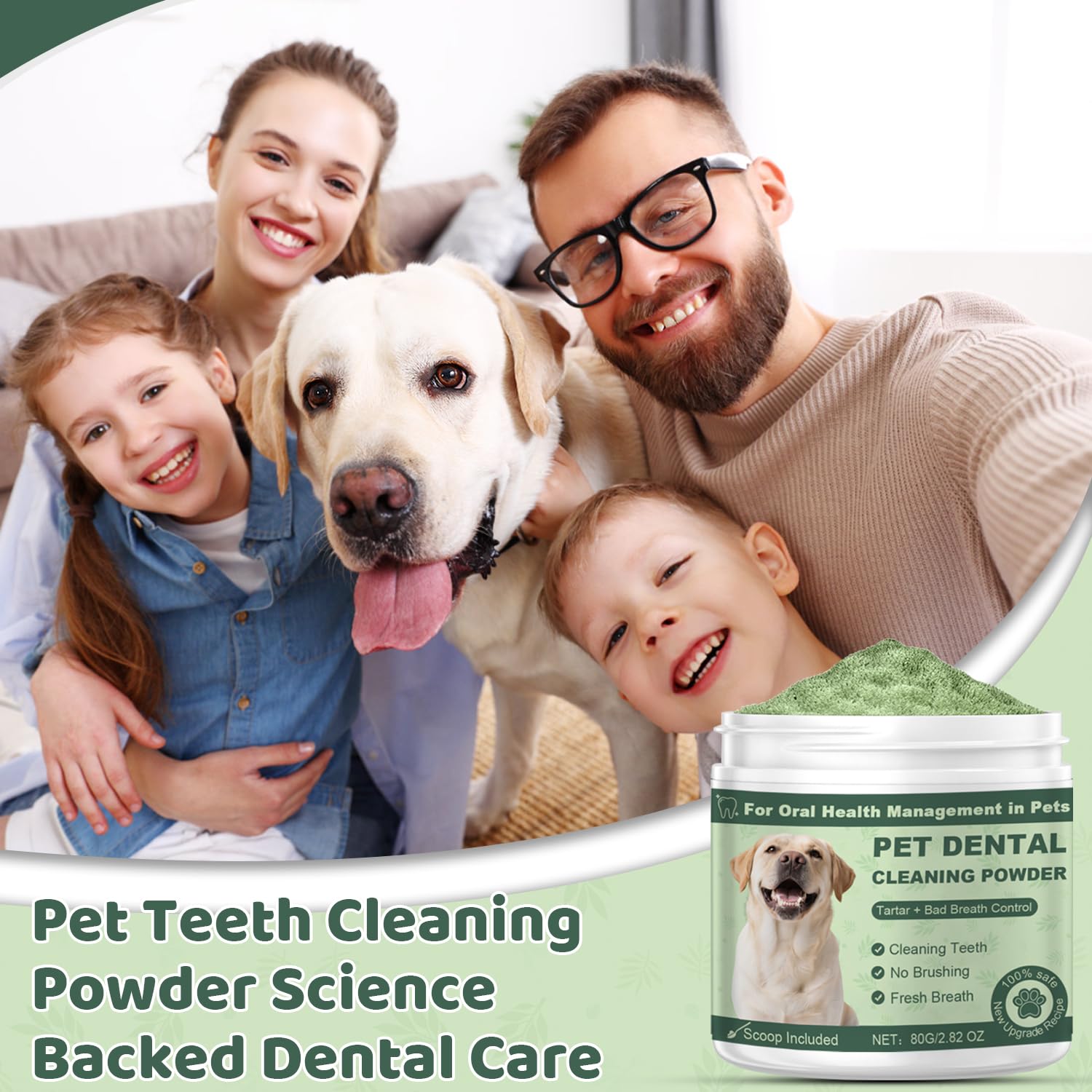 Formulado por dentistas de mascotas para una rutina dental más agradable.
