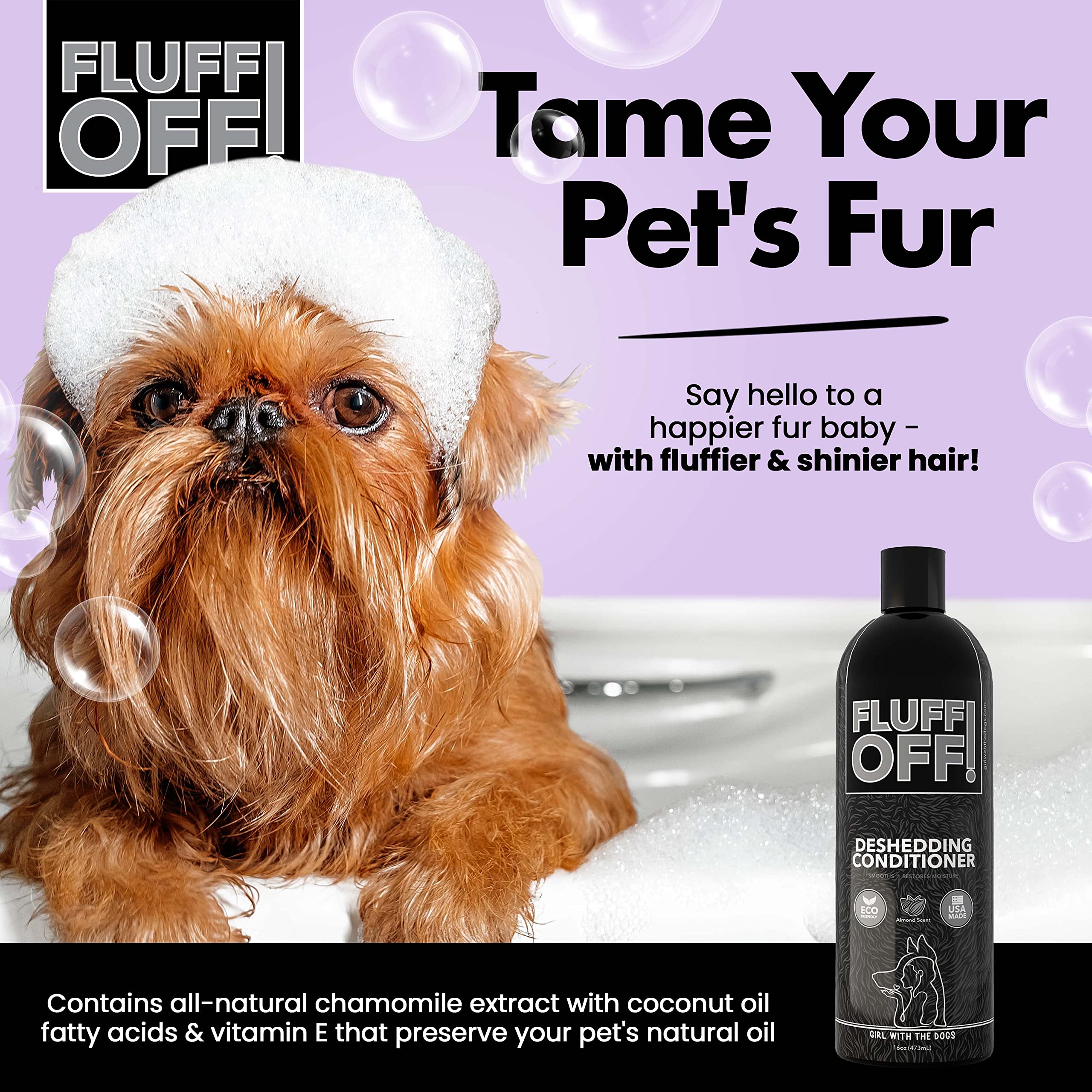 Girl With The Dogs Fluff Off: ingredientes naturales y Omega 3 para un pelaje más sano