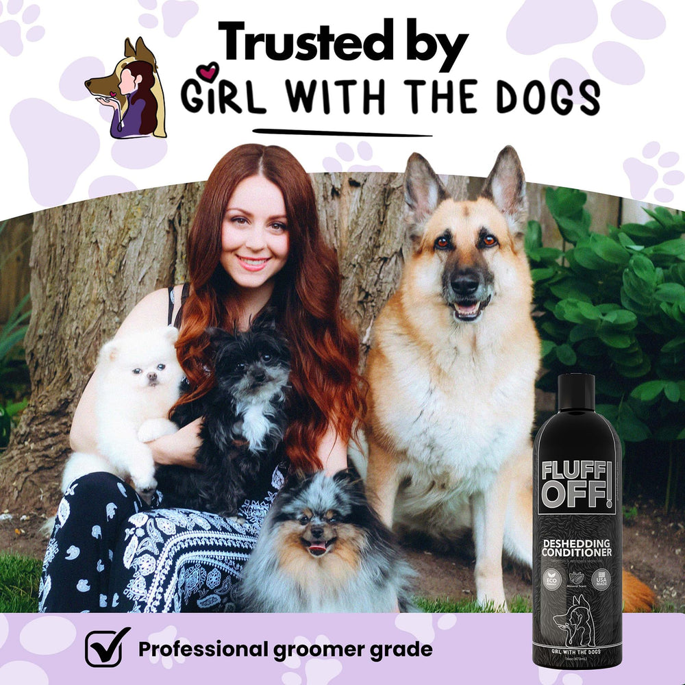 Girl With The Dogs Fluff Off: textura cremosa facilita deslanado del pelaje