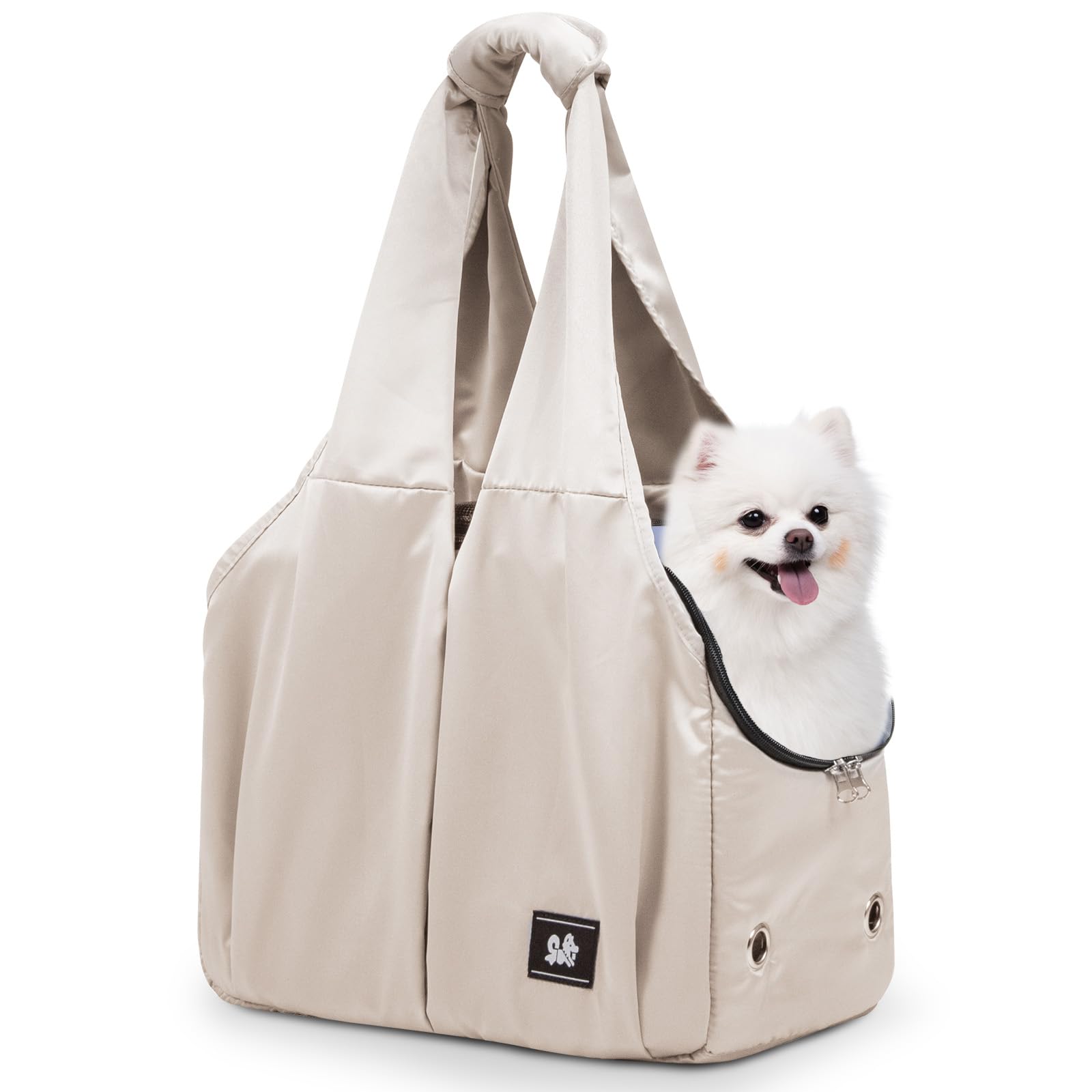 Gisaryc bolso-transporte para perro pequeño beige, ideal para viajes