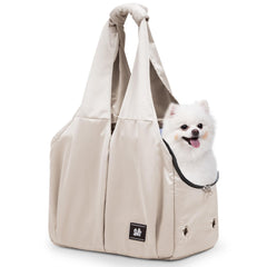 Gisaryc bolso-transporte para perro pequeño beige, ideal para viajes