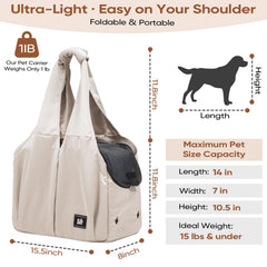 Gisaryc cartera mascotas con bolsillos grandes para accesorios
