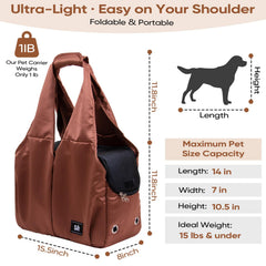 Gisaryc transportín de bolso para perro pequeño con ventilación lateral para aire fresco