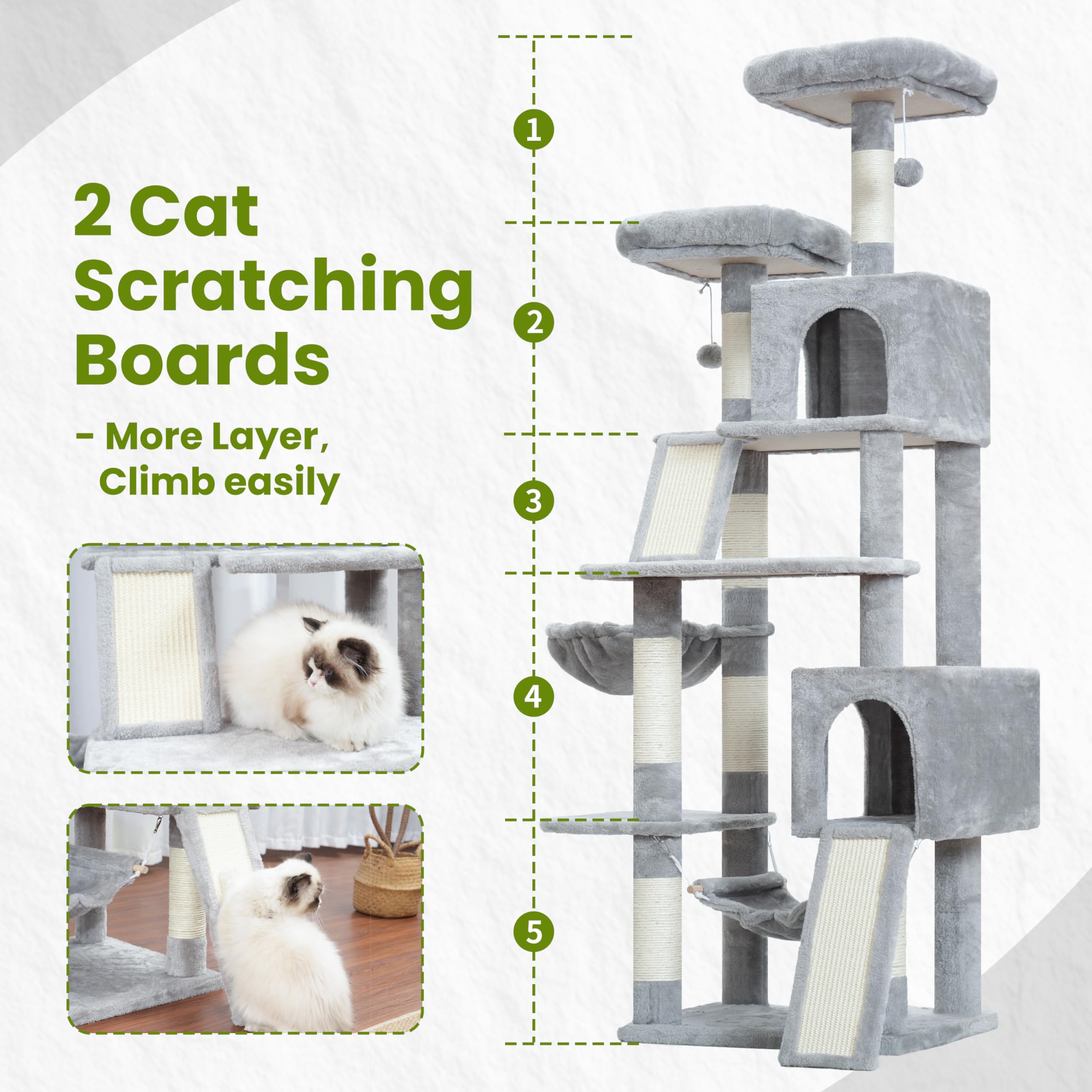 Gitelsnour arbol-gato-dos-tableros-rascado para afilar uñas.