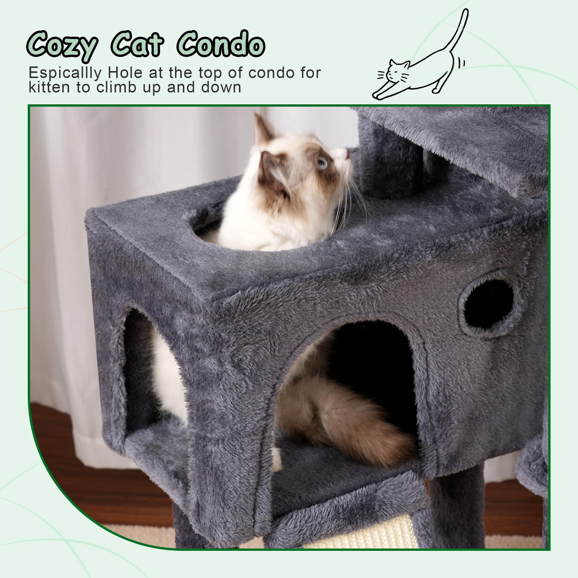 Gitelsnour arbol-gato postes rasca uñas permiten afilar las garras con facilidad.