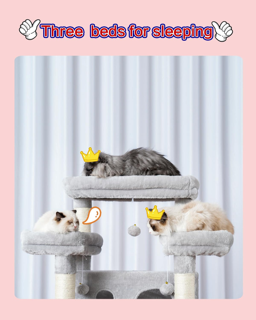 Gitelsnour arbol-gatos 74 pulgadas postes de sisal para arañar