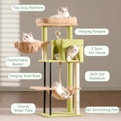 Gitelsnour arbol gatos: cesta colgante para refugio suave.