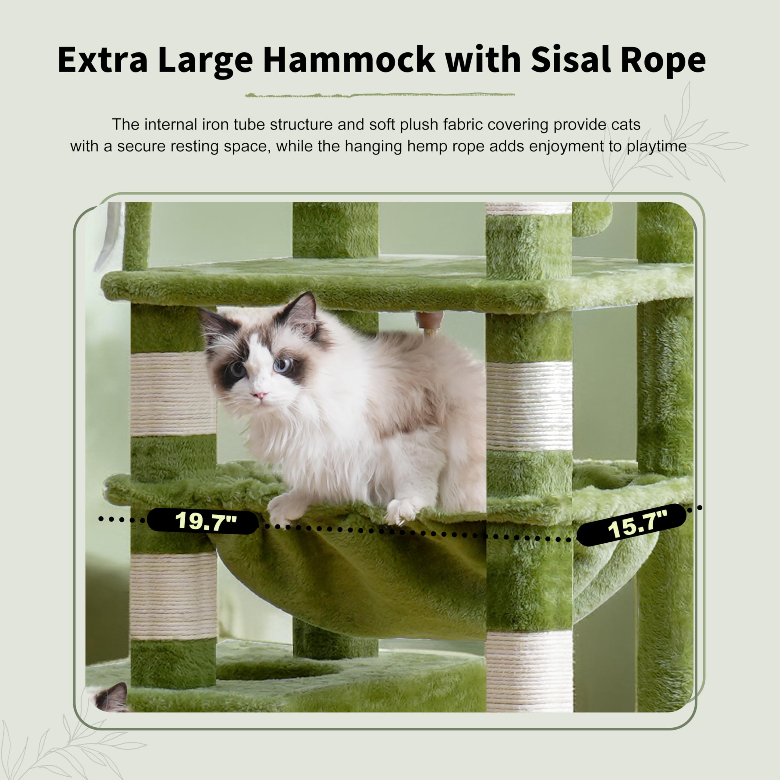 Gitelsnour árbol para gatos con dos cestas grandes para siestas seguras.
