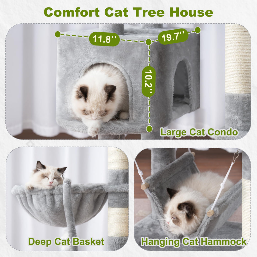 Gitelsnour árbol para gatos: hamaca colgante para relajación.