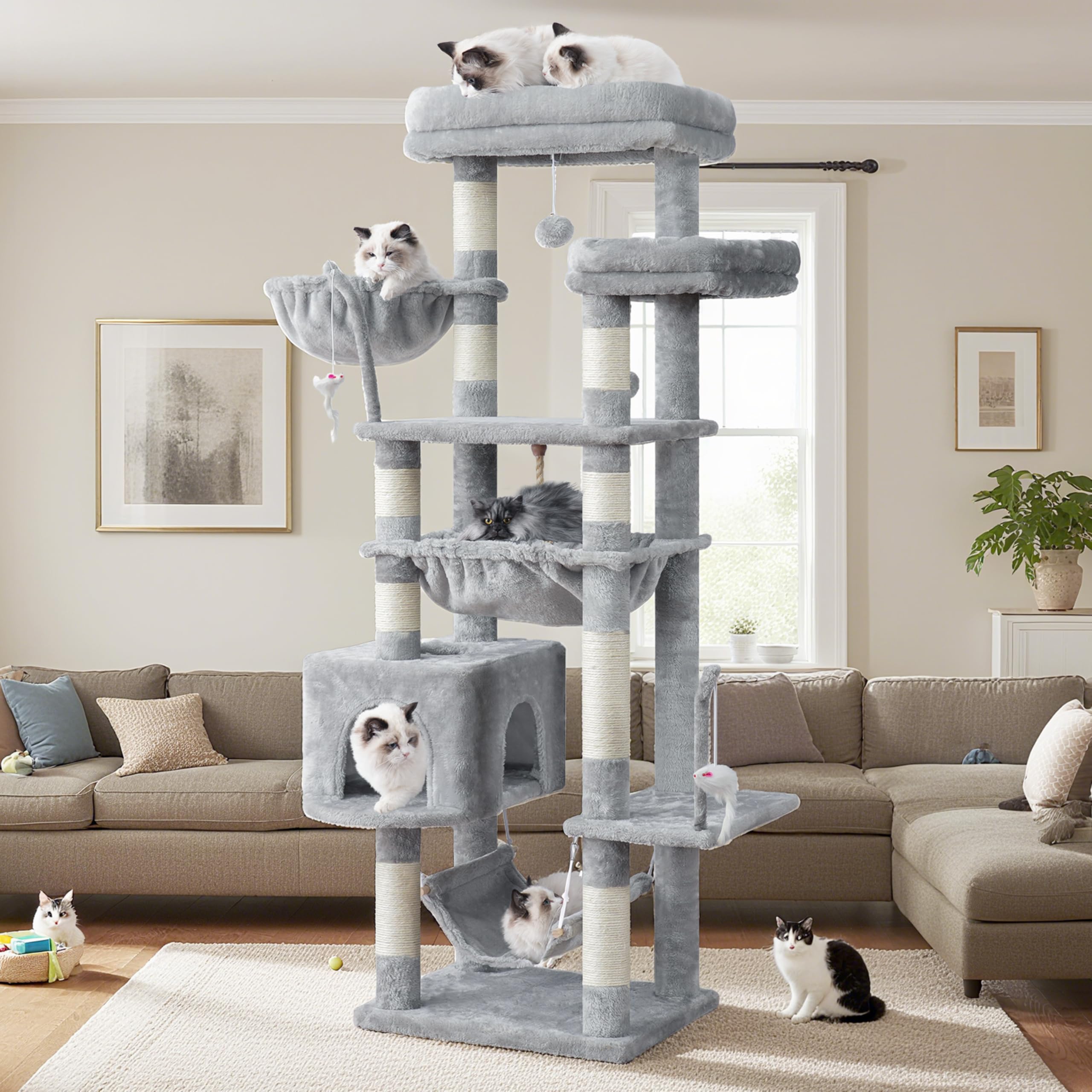 Gitelsnour árbol para gatos: kit antivuelco para mayor estabilidad.