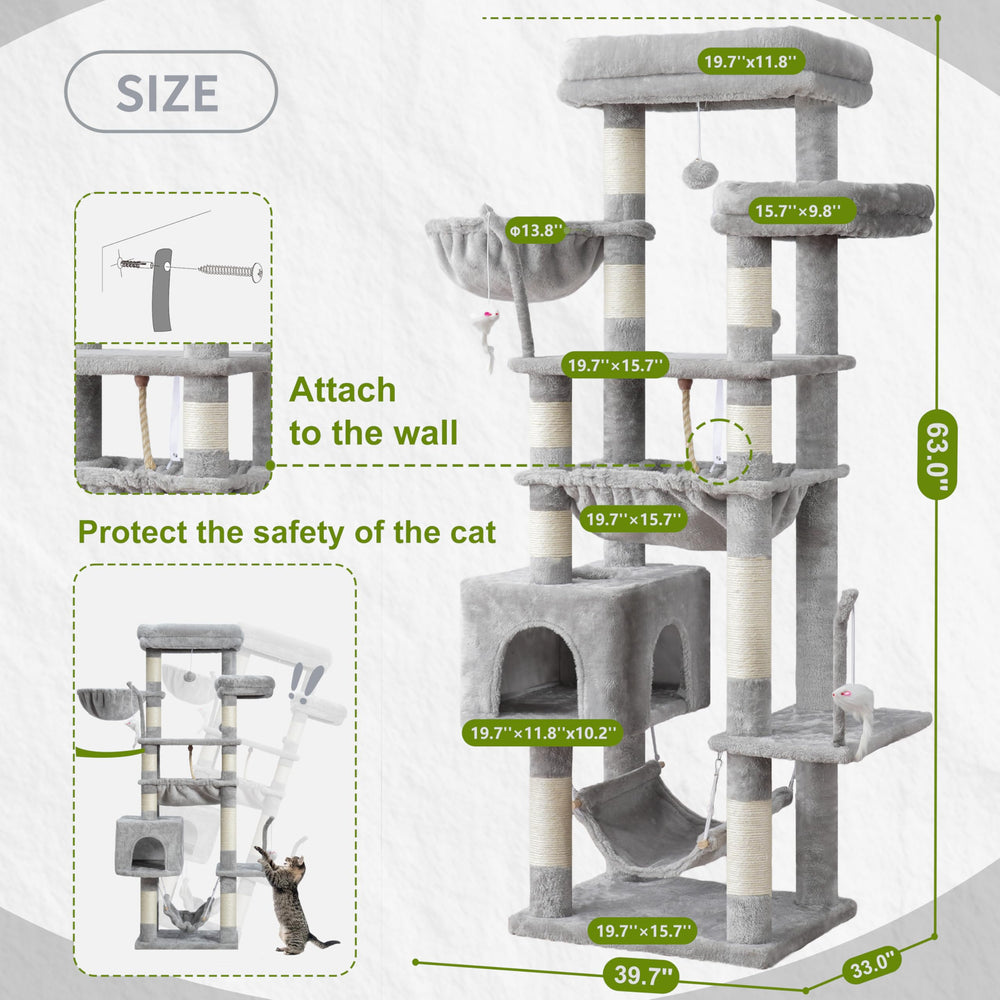 Gitelsnour árbol para gatos: plataformas auxiliares para trepar.
