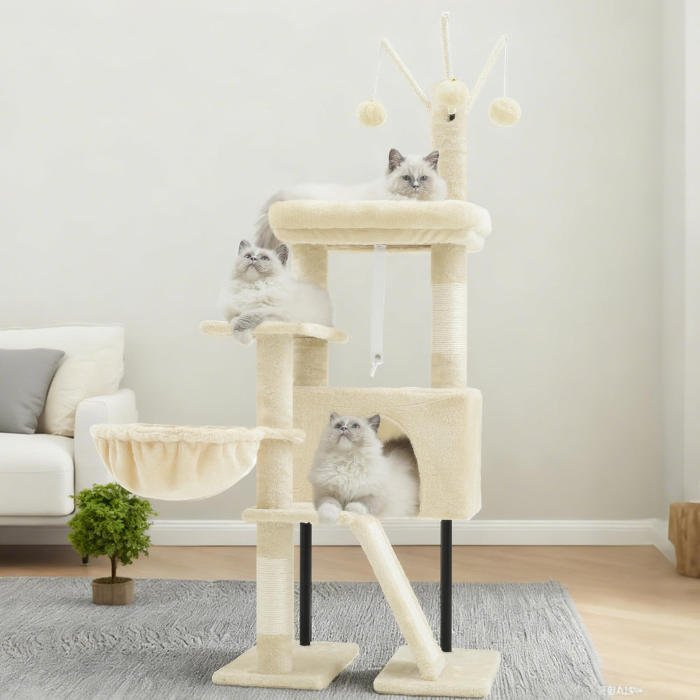 Gitelsnour árbol para gatos, fijación mural para mayor estabilidad y tranquilidad.