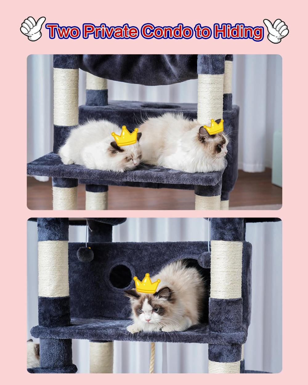 Gitelsnour árbol para gatos, juguete bola fomenta juego y ejercicio.