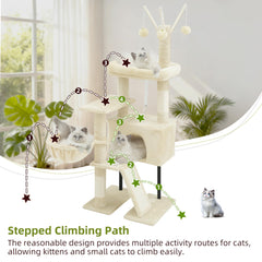 Gitelsnour árbol para gatos, juguetes colgantes de felpa para juego activo.