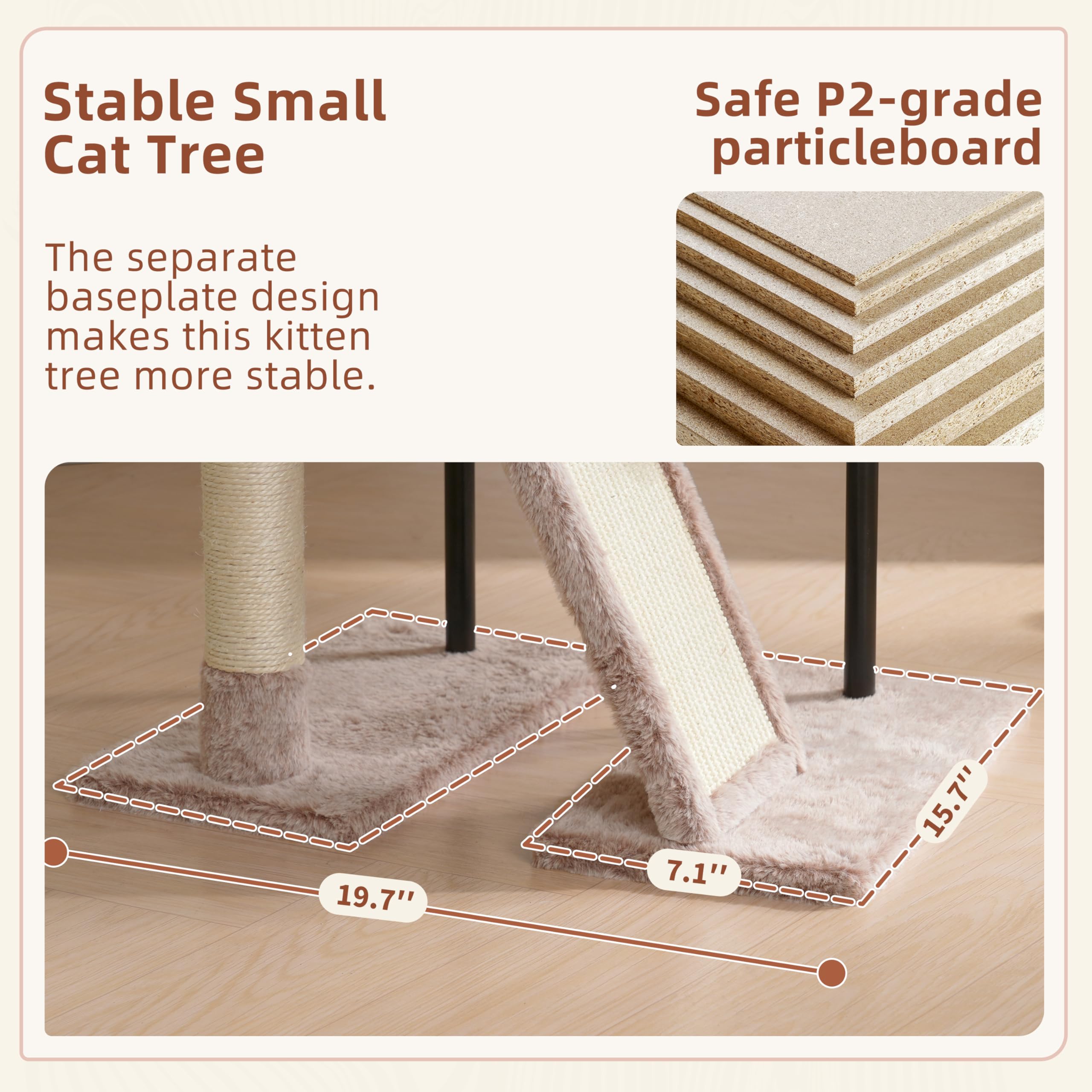 Gitelsnour Arbol Gatos Interior: ruta de actividad escalonada para trepar con facilidad.